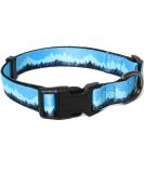 Heele Dog Collar for Small & Medium Dogs | Adjustable Comfortable Robust Patterned Dog Collars - Azure Blue (25-38cm) - Buy Online on GoSupps.com