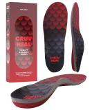 Plantar Fasciitis Insoles for Men & Women - High Arch Support Orthotic Inserts - Foot Pain Relief for Work Boots - Size S (Men 6.5-7.5 | Women 7.5-8.5) Crimson - Buy Online on GoSupps.com