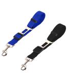 Ggisui 2pcs Adjustable Dog Seat Belt - Safety Belt for All Dog Breeds & Cats | Travel Accessories (42-70cm) - Black & Blue - Buy Online on GoSupps.com