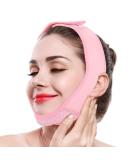 Facial Lifting Strap V Line Mask Neck Double Chin Belt - Pink Chin Lifting Firming Wrap - Buy Online on GoSupps.com