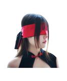 Satin Blindfold Belt Sash Eye Mask for Sleeping - 59inch PS12 (Red Black) - Buy Online on GoSupps.com