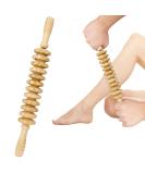 Srttr Fascienstab Wood Massage Roller - Anti-Cellulite Beech Wood Body Roller for Legs & Neck - 43 cm Fascia Relief - Buy Online on GoSupps.com