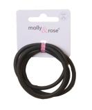 Set of 4 Non-Slip Black Silicone Hair Ties - Perfect for All Hair Types | International Shipping Available - Buy Online on GoSupps.com