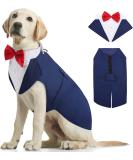 Shop Kuoser Dog Smoking Suit & Bandana Set Stylish Pet Formal Wear for Weddings Halloween & Birthdays | S-XXL | Blue - Buy Online on GoSupps.com