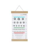 Pediatric Eye Chart for Kindergarten Child Kids Visual Acuity Test Wall Chart with Wooden Frame and Canvas for Eye Exams 10 Feet 15 x 8 Inches (10 Feet Distance) - Buy Online on GoSupps.com