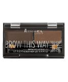 Rimmel London Brow This Way Eyebrow Sculpting Kit Powder & Wax Duo for Ideally Groomed Brows Dark Brown 2.4 g - Buy Online on GoSupps.com
