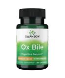 Swanson Ox Bile 90mg Capsules - 60 Count, Standardized Formula - Buy Online on GoSupps.com