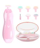6-in-1 Baby Nail File Safety Cutter with LED Light - Safe & Quiet Trimmer for Newborns and Toddlers (Pink) - Buy Online on GoSupps.com