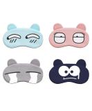 Booluee 4 Pcs Cute Cartoon Expression Sleep Eye Mask - Soft Comfortable Blindfold for Kids, Men, Women - Ideal for Plane Travel, Nap, Night Sleeping - Buy Online on GoSupps.com