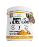 High Strength 365 Turmeric Capsules with Black Pepper | 1 Year Supply | Vegetarian | Curcumin Supplement - Buy Online on GoSupps.com