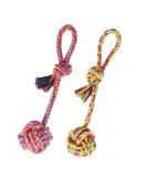 Vivifying Dog Rope Toys Pack of 2 Interactive Braided Cotton Pet Chew Rope Toys for Dog Teeth Cleaning 2 PCS Dog Rope Toy With Ball - Buy Online on GoSupps.com