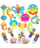 Baby Rattles Toys for 0-6 Months - 14 PCS Infant Gift Set with Teething, Wrist Socks Rattle - Newborn Sensory Toy for Boys and Girls (0-3 Months) - Buy Online on GoSupps.com