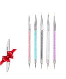 5PC Nail Art Brush Set - Dual-Ended Liner & Dotting Brushes for DIY Nail Design | Acrylic & UV Gel Suitable - Buy Online on GoSupps.com