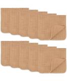 Buy Comfy Cubs Muslin Spitting Towels 10-Pack | Extra Absorbent 100% Cotton Hand Washcloths | Soft & Large Caramel Baby Towels - Buy Online on GoSupps.com