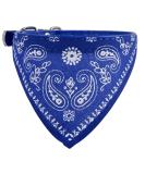 Buy Blue Paisley Cat Collar with Bandana & Buckle - Size S (20-26cm) | International Shipping Available - Buy Online on GoSupps.com