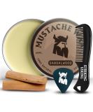 Mustache Wax and Comb Kit - Beard and Moustache Wax for Men with Strong Hold Natural Beeswax - Helps Tame, Style, and Groom by Striking Viking, Sandalwood Sandalwood 2 Ounce (Pack of 1) - Buy Online on GoSupps.com