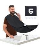 Men's Waterproof Beard Bib Apron - Trimming Catcher with Suction Cups - Grooming Accessories - Birthday Gifts for Him (Black) - Buy Online on GoSupps.com