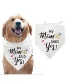 Arricraft Adjustable Pet Dog Bandana for Weddings & Engagements - 'My Mother Said Yes' - Buy Online on GoSupps.com