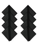 8 Pack Microfiber Glasses Cleaning Towels - Lint-Free Cloths for Glasses Smartphones & Cameras - 15x18cm Black Cleaning Cloths - Buy Online on GoSupps.com