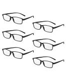 Moko 6-Pack Blue Light Filter Reading Glasses for Men & Women - Vintage Rectangle Frames 1.50 Diopters Computer Viewing Aid - Buy Online on GoSupps.com