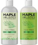 Tea Tree Shampoo and Conditioner Set - Sulfate-Free Dry Scalp Care - Pure Tea Tree Oil - 8 Fl Oz - Buy Online on GoSupps.com