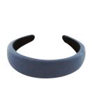 Classic Vintage AXY Headband with Flannel - Stylish Grey Blue Hairband for Ladies | International Shipping - Buy Online on GoSupps.com