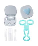 Xoelle Contact Lens Container Set - Portable Holder with Tweezers & Mini Travel Box | Perfect for International Use - Buy Online on GoSupps.com