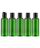 Livfa 100ml Empty Travel Bottles - Flip Cap Set (5 Pieces) for Cosmetics - Green Plastic Containers - Buy Online on GoSupps.com