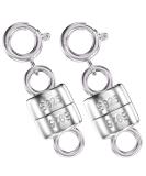 925 Sterling Silver Necklace Clasps and Closures,Gold and Silver Bracelet Clasp Converter for Jewelry Making Supplies,Chain Extender Connector for Small Necklace Bracelet 2Pcs Silver - Buy Online on GoSupps.com