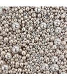 Silver sprinkles metallic chocolate balls for cupcakes cakes cookies decoration baking toppers edible pearls balls metallic silver grey wedding anniversary birthday celebration DISCO BALL - Buy Online on GoSupps.com