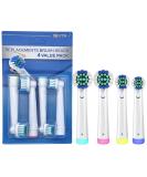 Replacement Toothbrush Heads for Oral B Braun - Soft Bristle Electric Toothbrush Heads (4PCS) - Small Medium Large Sizes - Gentle Cleaning - Buy Online on GoSupps.com