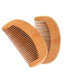 Handmade Wooden Wide Tooth Comb for Men and Women - Anti-Static, Eco-Friendly - 2Pcs Set for Curls, Afro Hair, Wet Hair, Moustache, Beards - Pocket Size - Buy Online on GoSupps.com