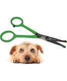 Scaredy Cut Tiny Trim - Rounded Tip Small Grooming Scissors for Pets - 11.4 cm - Perfect for Ears Nose Face & Paws - Ideal for Cats & Dogs - Green - Buy Online on GoSupps.com