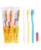 60 Pack Disposable Toothbrushes with Toothpaste Set - Individually Wrapped Bulk Travel Toothbrushes - Medium Soft Bristle Manual Toothbrush Set - Perfect for Travel & Guests - 3 Colors - Buy Online on GoSupps.com