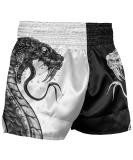 Men's Gold Viper Snake Skin Muay Thai Boxing Shorts - Large Black/White - Buy Online on GoSupps.com