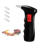 Breathalyzer  Portable Alcohol Tester  Professional Breathalyzer Digital LCD Display Auto Power Off Sound Alarm for Drivers or Home Use  Black (with 5 Mouthpieces) - Buy Online on GoSupps.com