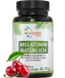 Vihado Nature Melatonin High Dose - Natural Sleep Aid with Sauerkirsch Ashwagandha Passion Flower & Lavender - 90 Capsules for Restful Sleep - Buy Online on GoSupps.com
