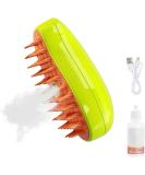 Cat Steam Brush - 3 In1 Steamy Cat Brush Steam Cat Brush with Water Tank Cat Spray Massage Comb Cat Grooming Brush for Massages Treatments Eliminate Flying Hair (Green) - Buy Online on GoSupps.com