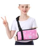 Kids Arm Sling for Shoulder Injury - Cute Pink Medical Brace with Rotatable Buckle - Girls' Shoulder Immobilizer - Buy Online on GoSupps.com