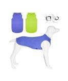 Kickred Summer Dog Shirts 2-Pack | Fast Drying & Breathable Pet Sleeves | Stretchable Tank Tops for Dogs | XL Deep Blue & Dark Green - Buy Online on GoSupps.com