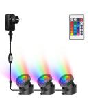 Natpow pond lighting LED underwater underwater lighting RGB underwater pond light with remote control IP68 waterproof color change garden lighting for garden patio tree (3 in 1) 3h - Buy Online on GoSupps.com