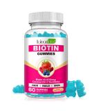 Biotin Hair Growth Gummies 10,000mcg - Chewable Supplement for Healthy Skin, Hair & Nails - Vitamins for Growth and Hair Loss with Coconut Oil - 60 Count - Buy Online on GoSupps.com
