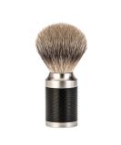 M HLE Rocca Series Silvertip Badger Shaving Brush - Premium Stainless Steel Black for an Ultimate Shaving Experience - Buy Online on GoSupps.com