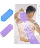 ADERTOS 2 PCS Back Scrubber for Shower Exfoliating Loofah Back Washers Deep Exfoliating Towel Cloth Double Side Scrubbing Strap Body Bath Sponge Elastic Backwash Belt Pad with Handles for Men Women - Buy Online on GoSupps.com