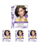 L'Or al Paris Excellence Cool Permanent Hair Color No. 5.11 - Ultra Cool Light Brown 100% Gray Coverage Shampoo & Care Cream Set (4 Pack) - Buy Online on GoSupps.com