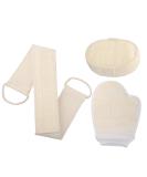 ASIV 3 in 1 Loofah Sponge Back Scrubber & Gloves | 100% Natural Loofah for Velvety Soft Skin | Massage & Wellness Solutions - International Shipping - Buy Online on GoSupps.com
