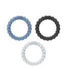 Dr. Brown s Flexees Beaded Baby Teether Rings Soft 100% Silicone 3 Pack Blue Light Blue Black BPA Free 3m+ Beaded Teether Rings - Blue Light Blue Black - Buy Online on GoSupps.com