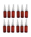 12-Pack Amber Nasal Spray Bottles - Unpowered Pump Atomizers for Cosmetics Perfume Essential Oils & Medical Use - Buy Online on GoSupps.com