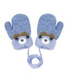 Kids Toddlers Knitted Gloves Mittens with String Boys Girls Magic Stretch Mittens Thick Fleece Lined Baby Infant Winter Warm Mittens Cartoon Cosy Full Finger Gloves Xmas Gift for Aged 0-3 Blue - Buy Online on GoSupps.com