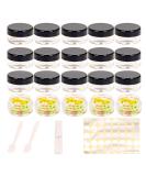 20 Black 10ml Jars with Lids - Perfect for Lip Balm Creams & Crafts | Empty Storage Solutions - Buy Online on GoSupps.com
